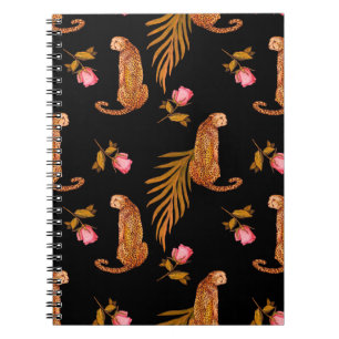 Carnet Aquarelle motif transparent avec guépards
