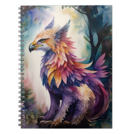 Carnet Aquarelle multicolore de la forêt nocturne Griffin