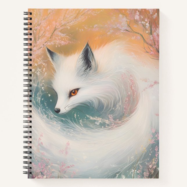 Carnet Aquarelle Mystic Bloom Spring Fox (Devant)