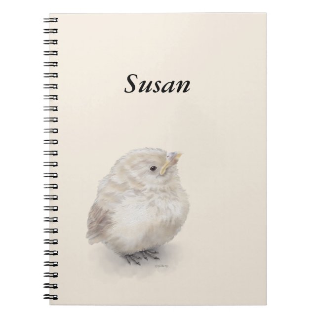 Carnet Aquarelle numérique Baby Sparrow (Devant)