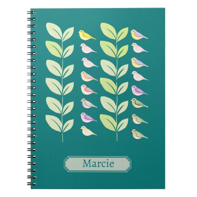 Carnet Aquarelle Oiseaux et Feuilles (Devant)