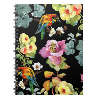 Carnet Aquarelle Oiseaux Fleurs : Coloré Sans Couleur.