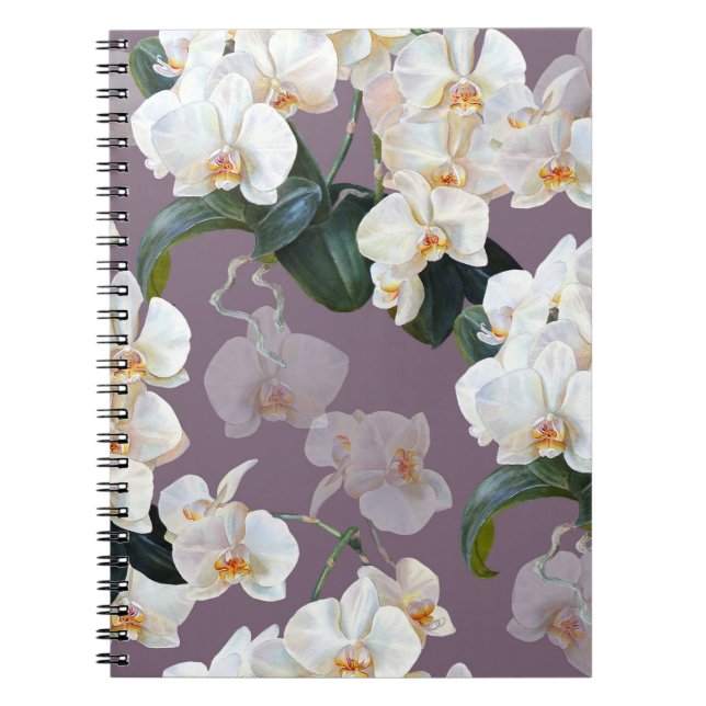 Carnet Aquarelle orchidée lavande foncée. (Devant)