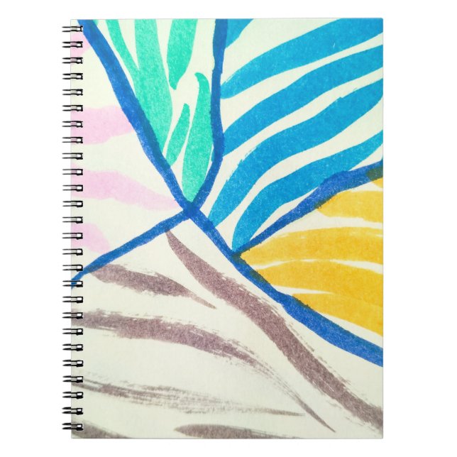 Carnet Aquarelle patchwork : style de peinture sale. (Devant)