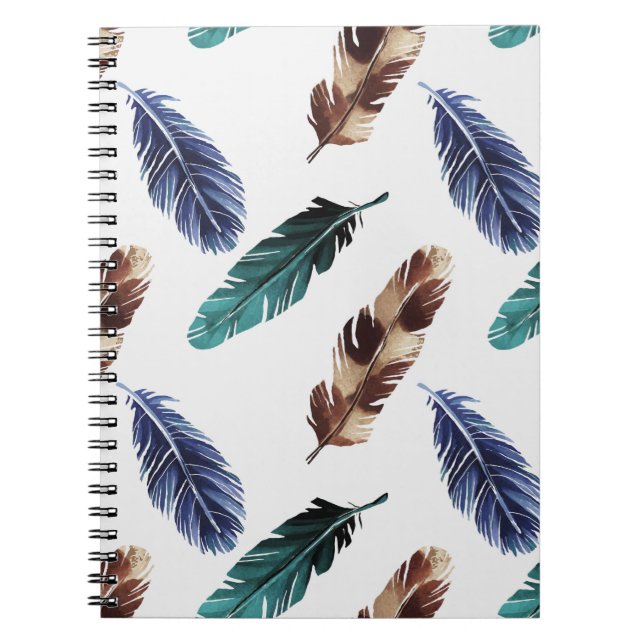 Carnet Aquarelle peinte à la main motif sans couture avec (Devant)