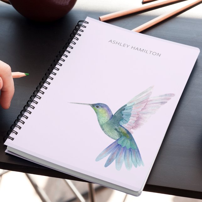 Carnet Aquarelle personnalisée de colibri (Créateur téléchargé)
