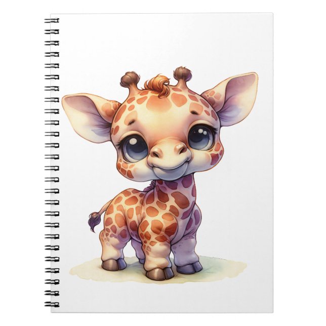 Carnet Aquarelle petite girafe (Devant)