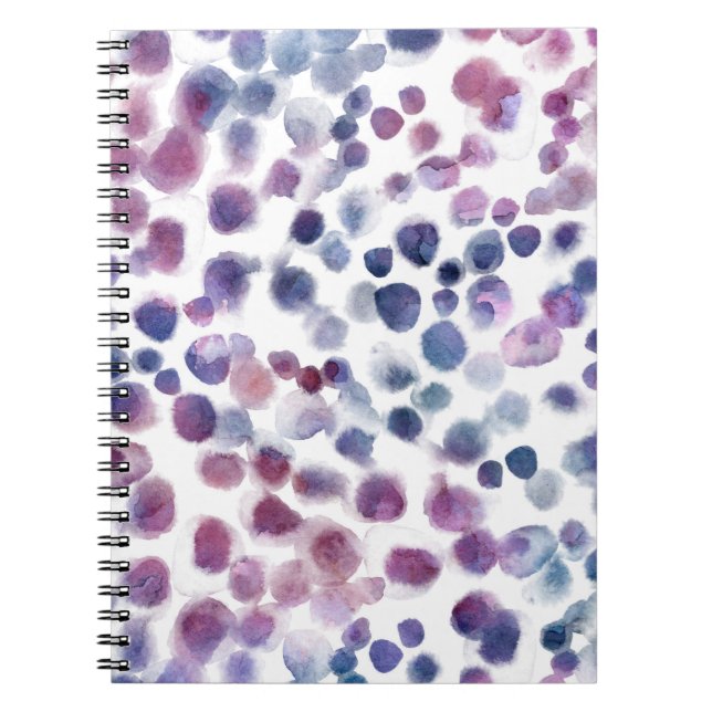 Carnet Aquarelle pois : géométrique sans fin. (Devant)