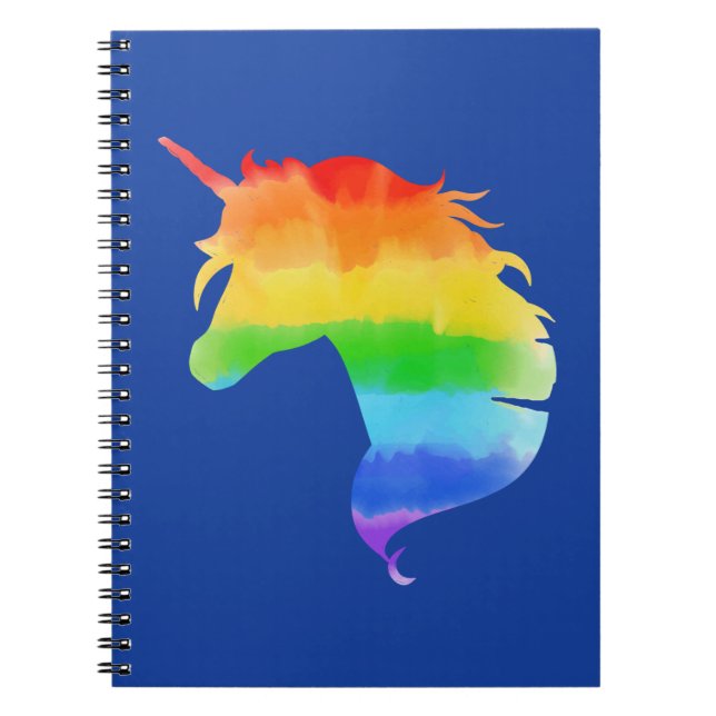 Carnet Aquarelle Rainbow Unicorn (Devant)