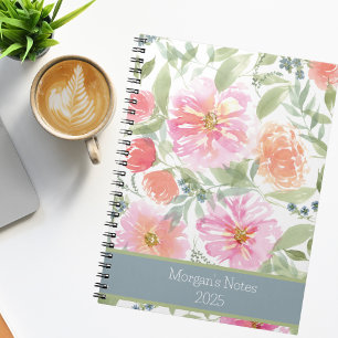 Carnet Aquarelle Ressort Floral