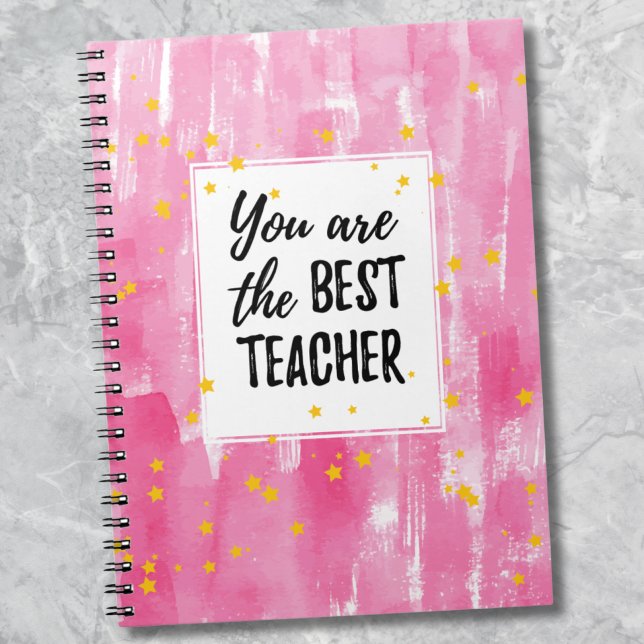 Carnet Aquarelle rose mignonne Meilleure appréciation de  (Cute Pink Watercolor Best Teacher Appreciation notebook)