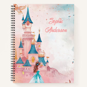 Carnet Aquarelle rose princesse