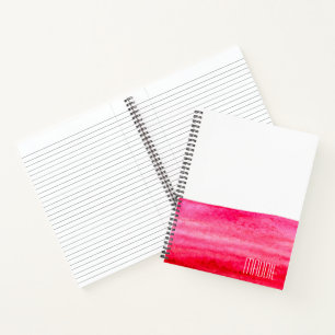 Carnet Aquarelle rouge rubis minimaliste