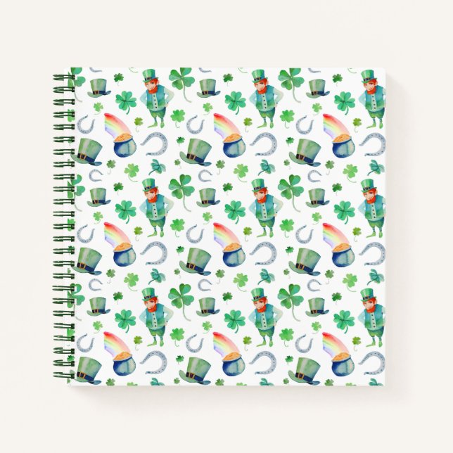 Carnet Aquarelle Saint Patrick's Day Motif (Devant)