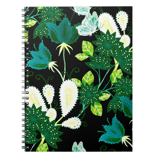 Carnet Aquarelle sans couture motif avec fleurs d'imagina (Devant)