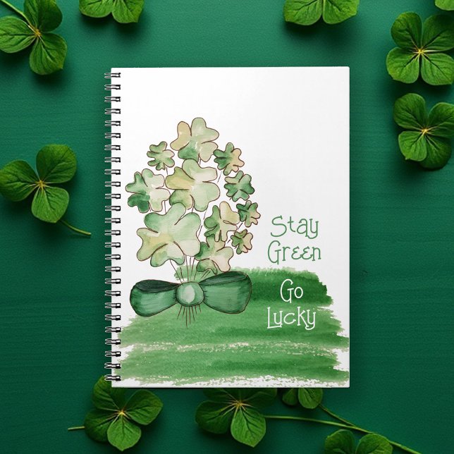Carnet Aquarelle Shamrock Lucky (Créateur téléchargé)