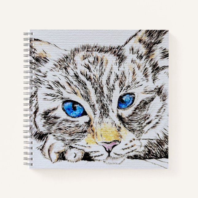 Carnet Aquarelle Siamois Ragdoll Chat (Devant)