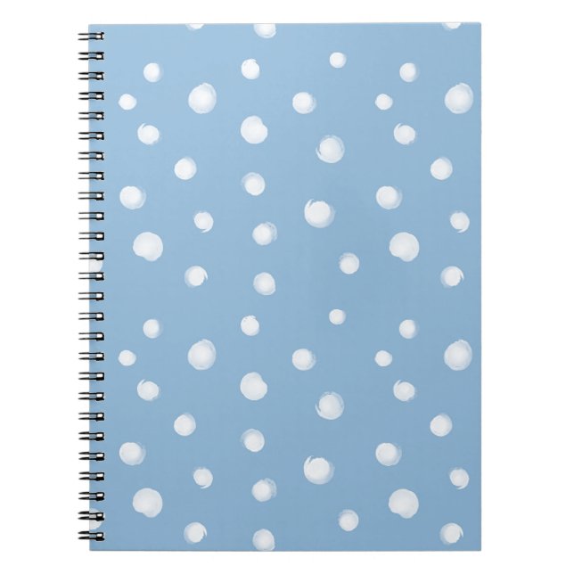 Carnet Aquarelle Snowflakes Motif bleu (Devant)