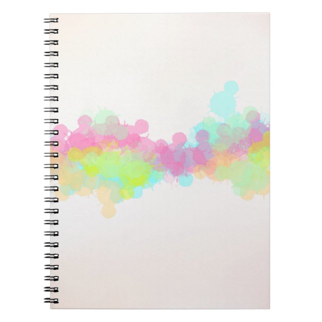 Carnet Aquarelle Splatter Colorful Abstract Design (Devant)