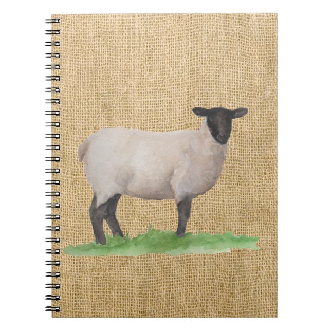 Carnet Aquarelle Suffolk Sheep (Devant)