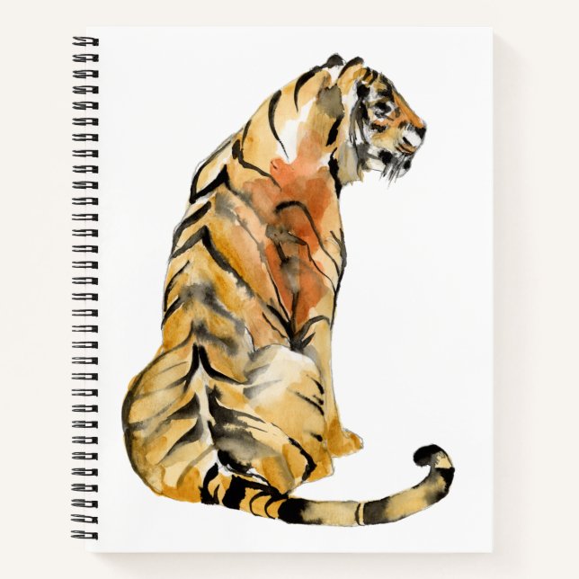 Carnet Aquarelle Tiger assis (Devant)
