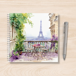 Carnet Aquarelle Tour Eiffel Paris Café français