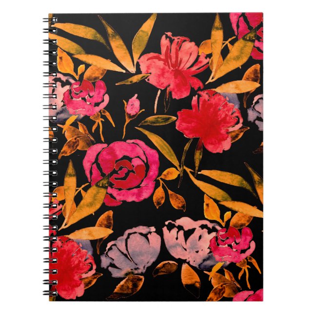 Carnet Aquarelle transparente motif avec simple dessiné à (Devant)