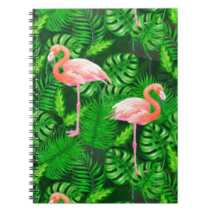 Carnet Aquarelle tropicale Flamant rose