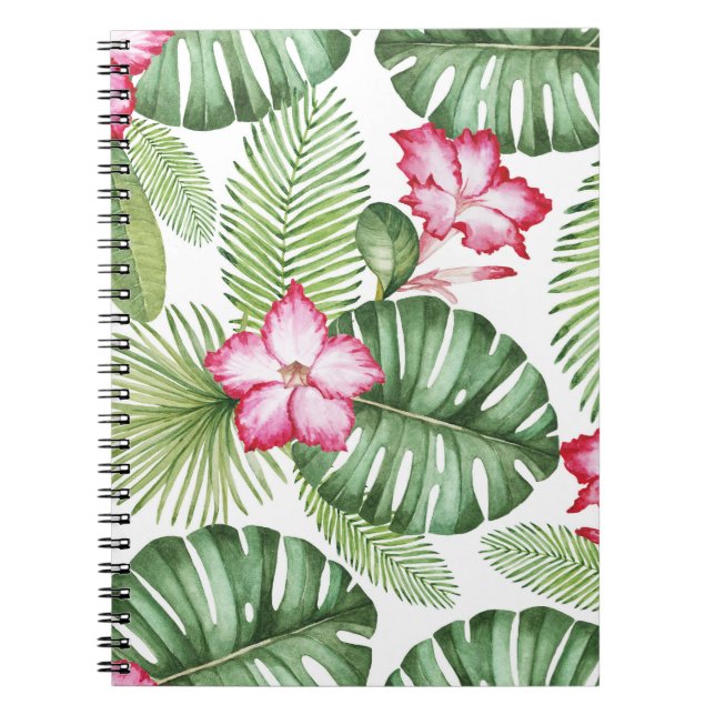 Carnet Aquarelle tropicale : Motif sans couture (Devant)