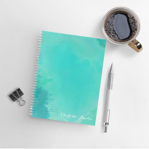 Carnet Aquarelle turquoise