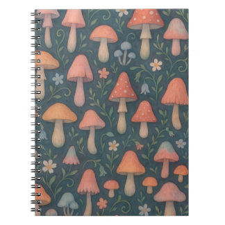 Carnet Aquarelle Whimsical Motif de champignon