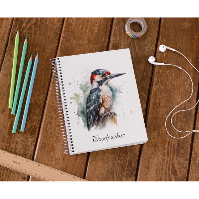 Carnet Aquarelle Woodland Pic, coutume (Créateur téléchargé)