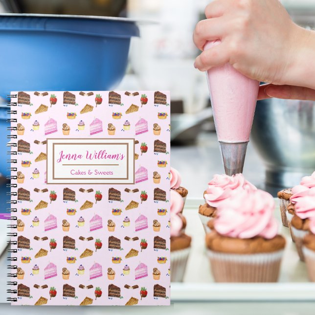 Carnet Aquarelle Yummy Desserts Boulangerie Cupcake Desig (Créateur téléchargé)