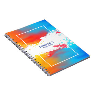 Carnet Aquarelles colorées modernes