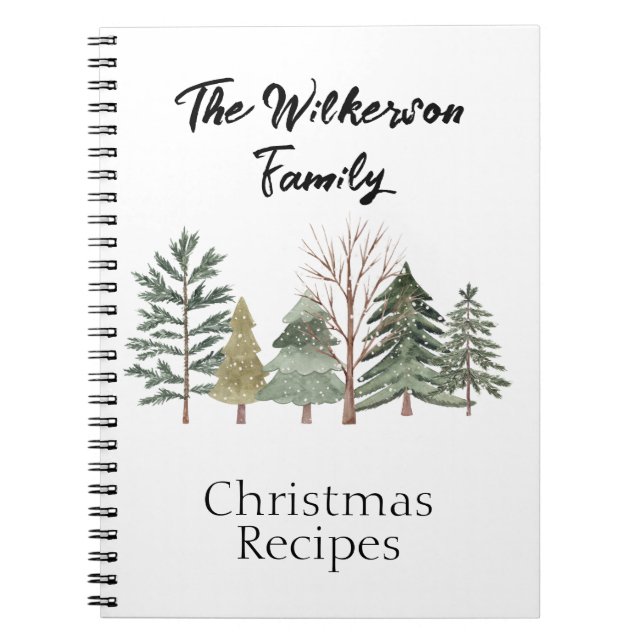 Carnet Aquarelles dans une forêt d'hiver (Devant)