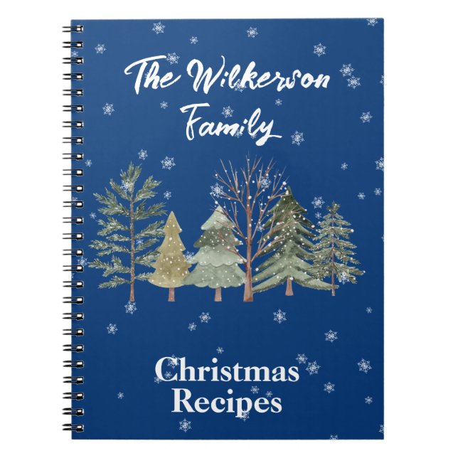 Carnet Aquarelles dans une forêt d'hiver enneigée sur le  (Devant)