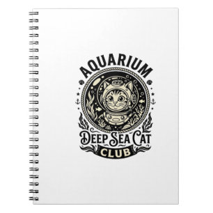 Carnet Aquarium Chat de mer profond Graphique de chat drô