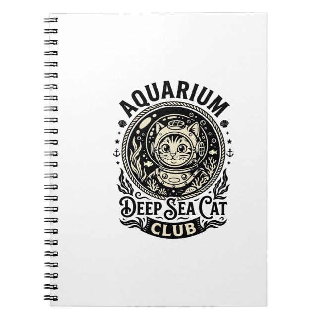Carnet Aquarium Chat de mer profond Graphique de chat drô (Devant)