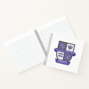 Carnet Aquarius Crest d'anniversaire™ pour 1er-18 février