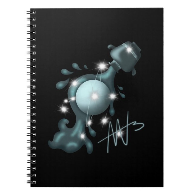 Carnet Aquarius Uranus Zodiac cosmique (Devant)