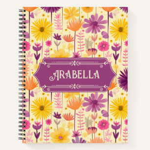 Carnet Arabella Cascade Moderne Motif Floral Deluxe