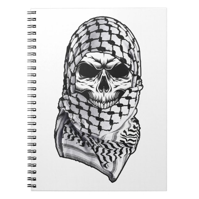 Carnet Arabic Skull Kufiya Shemagh Notebook (Devant)