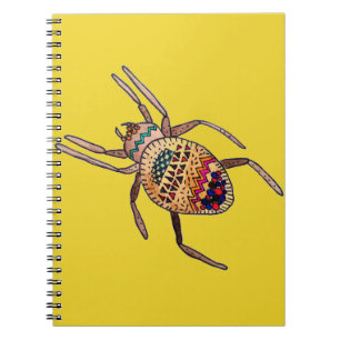Carnet Araignée colorée art arachnien