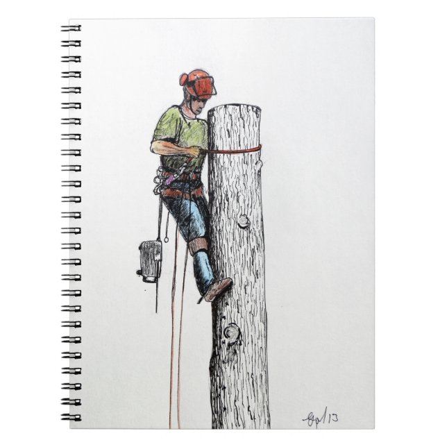 Carnet Arboriste Arbre Chirurgien de noël présent (Devant)
