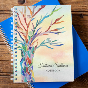 Carnet Arbre arc-en-ciel personnalisé