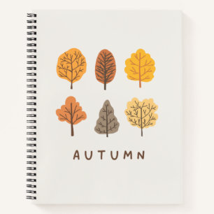 Carnet Arbre d'automne minimaliste mou