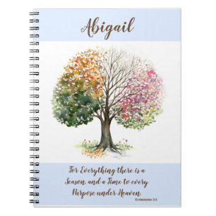 CARNET ARBRE DE 4 SAISONS CUSTOMISÉ ET VERS DE