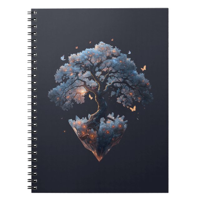 Carnet Arbre de cristal céleste – Art de la nature fantas (Devant)