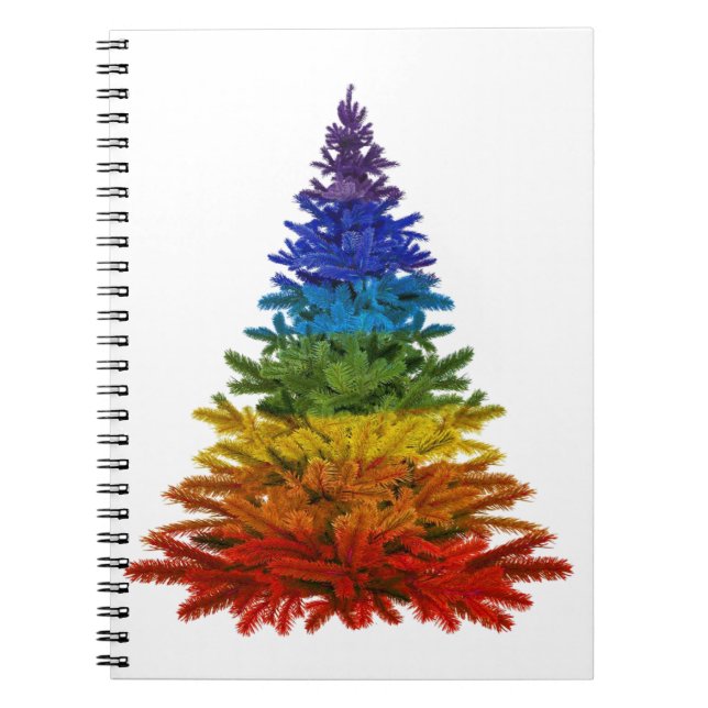 Carnet arbre de noël arc-en-ciel (Devant)