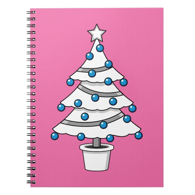 Carnet Arbre de Noël blanc (Devant)